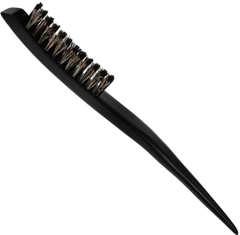 DRESSOOS Peine De Cerdas De Jabalí Cepillo Para Alisar El Cabello Cepillo De Cerdas Duras Para Cabello Grueso y Crear Moños Lisos y Mango De Madera