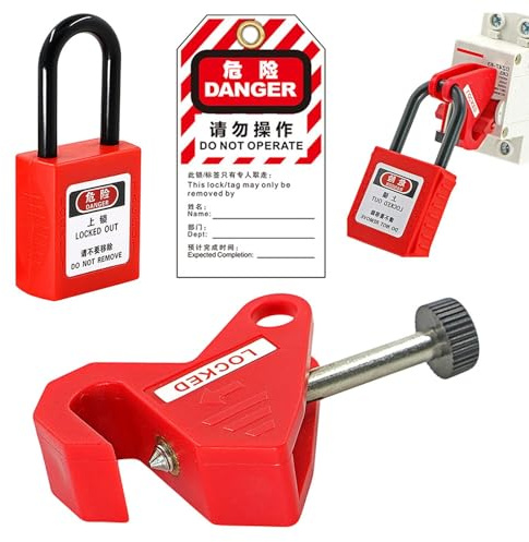 Circuit Breaker Lockout, Power Isolation Device, 5.51x3.94x0.79 inches, Electric Isolator, Locking Safety Tool, Box Shutdown Lock, Control Access Mechanism for Industrial