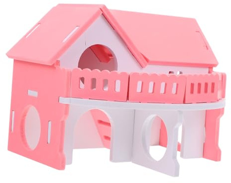 Yardwe Hamster Schlafhaus aus Kunststoff mit Sicherem und Bequemem Bett für Kleine Haustiere als Ruhestätte und Versteck für Ganzjährigen Gebrauch