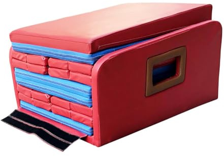 TT-YEC Tobogán Infantil Plegable Portátil, Centro De Actividades De Fitness Infantil En Interiores, Juego De Tobogán De Escalada para Jardín, Equipo De Juegos Extra Largo, Rojo