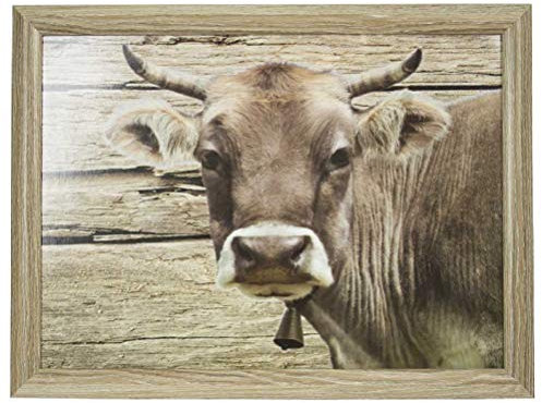 Mars & More Knietablett Kuh Tablett Kissentablett braun Kissen