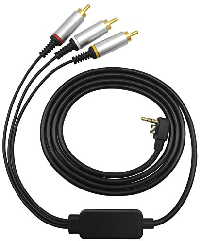 OSTENT AV Audio Vidéo RCA Composite Câble Compatible pour Sony PSP 2000/3000 Slim to TV
