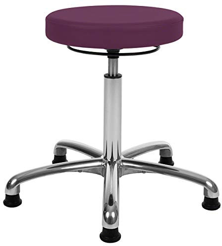 Sport-Tec Drehhocker Exklusiv mit Komfort-Polster und Gleitern, Rollhocker Arbeitshocker