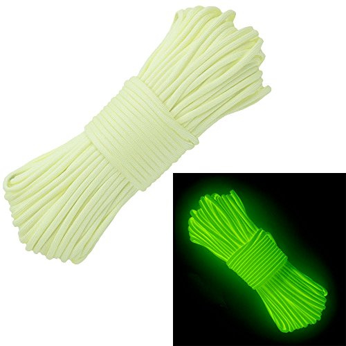 Glow in The Dark Zesty 21 Strand 550 lysande fallskärmsrep
