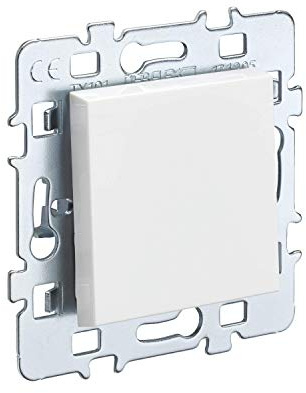Interrupteur va et vient - Prise extra plate - Prise murale - Interrupteur va et vient sans Fil - Prise murale Casual - Mécanisme Va Et Vient + Cache Blanc + Support Métal - Debflex