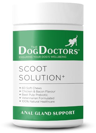 The Dog Doctors Scoot Solutions 60 Soft Chews – Digestive Chews for Dogs – Fibre Blend Soft Chews for Digestive Health, Gut Balance & Dog Anal Gland Support