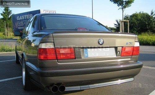 ProTuning Rear Trunk Lip Spoiler for BMW E34 (Black, Matte Black PVC)