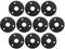 ESYNiC 10pz Flangia 1/2 BSP in Lega di Alluminio Diametro Interno 1.8cm 10 Flange Filettate Raccordi di Fissaggio con 3 Fori Accessori per Supporto per Tubo Rubinetto Mensola da Parete Pavimento Nero