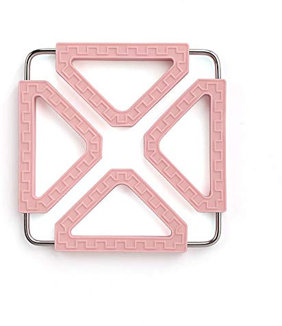 Silikon bordsmatta värmebeständiga dynor mångsidig grytmatta, för matbord skål skålmatta, skedstöd och telefonhållare (rosa)