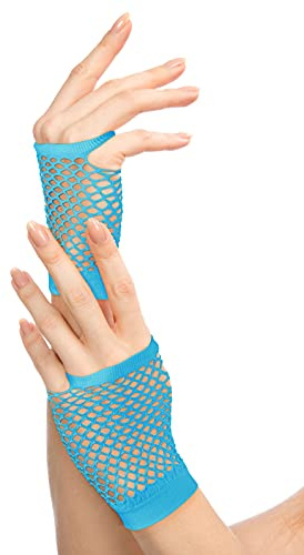 Balinco Guantes de Red Rocking 80s / 90s para Señoras y Chicas (Turquesa)