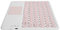 Lazimin Clavier de Tablette Bluetooth à Capuchon Rond, Conception Ergonomique Rechargeable de Clavier de PC sans Fil avec Pavé Tactile pour Windows/iOS/Android(Rose)