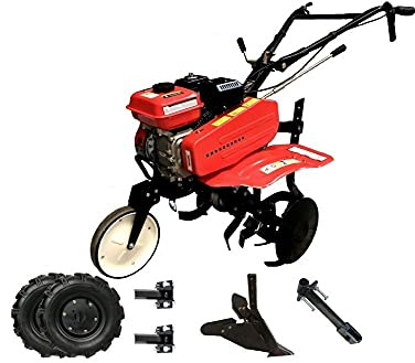 Motoculteur démarreur manuel 7 CV avec accessoires roues 500 x 10 + huile