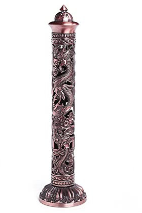 YQHWLKJ Archaize Vertikaler Räucherstäbchen Drache Phönix Säule Räucherstäbchen mit Metallfaden Heimbüro Dekoration