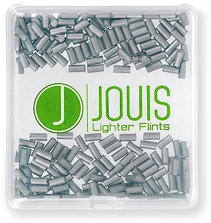 Jouis Tändstenar för Tändare – Universella Ersättnings-Tändstenar Kompatibla med de flesta Tändare (200 st, Silver)