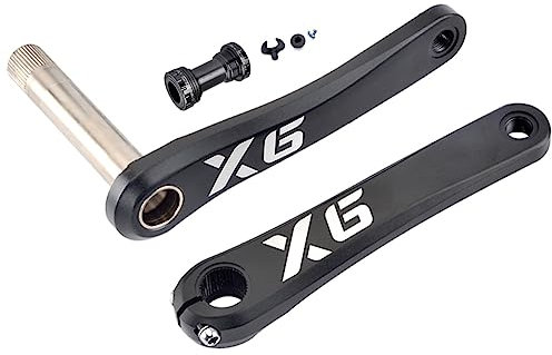 LHHL Mountainbike Kurbelarm 170mm/175mm Hohl Integrierte Kurbelgarnitur GXP Fahrrad Kurbel Links/rechts Arm Geeignet for Rennrad Mountainbike Mit BSA BB68 (Color : Black, Size : 170mm)
