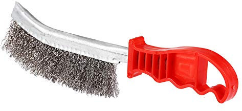 Metal Wire Scratch Brushes, 2Pcs Stainless Steel Cleaning Brush Wire Hand Brush with Heavy Duty 3.2cm Long Stainless Steel Bristles