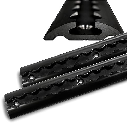 Airlineschienen und Zurrschienen schwarz 2X 1,5 Meter - Robuste Zurrschiene mit edler Optik für Laderaum, Anhänger, Wohnmobil, Wohnwagen & PKW - Einfache Montage, zuverlässige Ladungssicherung