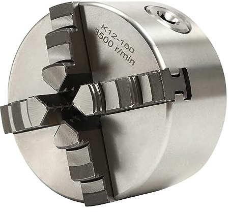 Hochpräzises Drehbankfutter, Backenfutter 100mm Drechselfutter 4 Backen Drechselspannfutter Spannfutter selbstzentrierend Drehfutter für Drechselbank