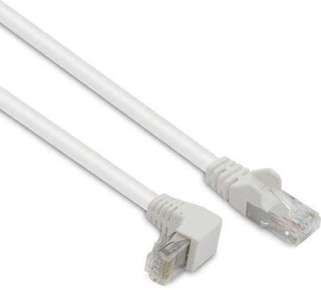 Metronic, Cat5e RJ45 UTP Ethernet-Kabel, gewinkelt, 90 Grad, 1 Gbit/s, vergoldete Anschlüsse, ideal für Computer, Smart TV, Spielekonsolen (5 m)