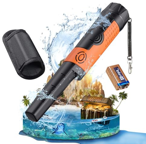 SUNPOW Pinpointer Metalldetektor Für Erwachsene & Kinder, Wasserdicht Pin Pointer Metallsucher - Hochempfindliche 360°-Detektion - Einfacher Gebrauch 2 Alarmmodi - Sonde zur Schatzortung