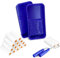 QWORK® Set de rodillos y bandejas de pintura - 16 rodillos de espuma de 11 cm rectos, 2 soportes rodillos, 2 bandejas pintura