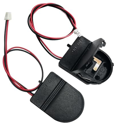 Lot de 2 boîtiers de batterie RTC en temps réel pour Raspberry Pi 5 RPi5 | Avec fils de cuivre, noir, pile CR2032 non incluse