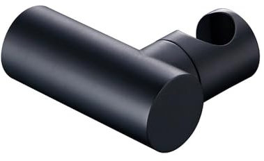 DCNIYT Duschzubehör aus massivem Messing, modern, mattschwarz, Wandmontage, quadratisch, Handbrausehalter, Wandmontage, feste Handbrausehalterung (Schwarz - 03)