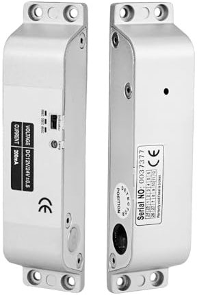 ReaIOKbii Electric Drop Bolt Lock, DC 12V, Fail Safe NC Mode, for Access Control Security System with Time Delay