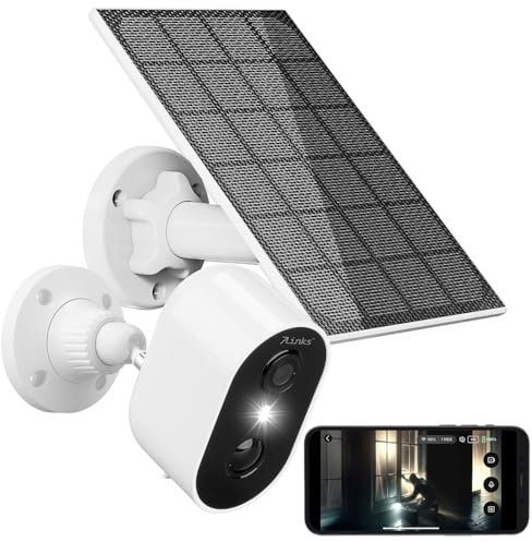 7links Akku-Outdoor-IP-Überwachungskamera mit 2K, 3 MP, WLAN & 3-W-Solarpanel