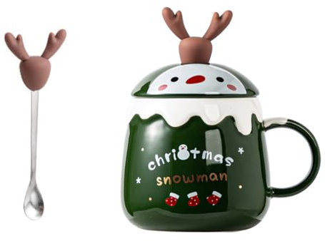Zerodeko Keramik-trinkbecher Elch-design Milchbecher Langlebiger Praktischer Tassen Für Weihnachten Mehrzweck Kaffeebecher