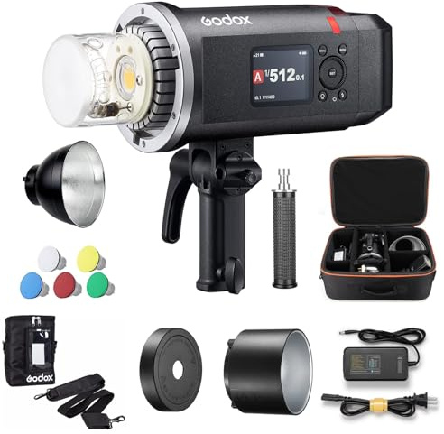 Godox AD600BM II 600Ws Outdoor-Blitz, Bowens-Halterung, GN87 1/8000 HSS, 500 Blitze mit voller Leistung, 0,01 s bis 1,9 s Wiederaufladungszeit mit 40 W Einstelllampe mit CB-09-Tasche