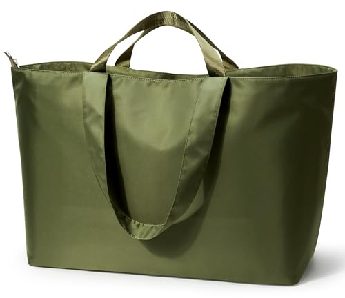 KALIDI Faltbare Shopper Reisetasche Strandtasche XXL,60L Extra große Holdall Weekender Gym Tasche mit Reißverschluss Leichtgewicht für Frauen Reisen,Strand,Camping