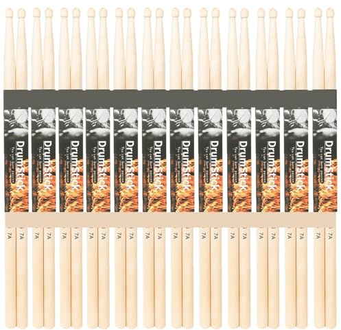 Schlagzeugstöcke 12pair 7A/5A Drum Sticks Maple Jazz Drums Drums Drumsticks For Drum Stands Available Professional Percussion Instrument Accessories Zum Spielen