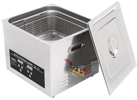 Futchoy 15L Ultrasonic Cleaner Machine with Heater & Timer - 360W Ultrasound Jewellery Cleaner for Jewellery, Glasses, Watches, Dentures - 40KHz Frequency, 0-80°C Adjustable Temperature