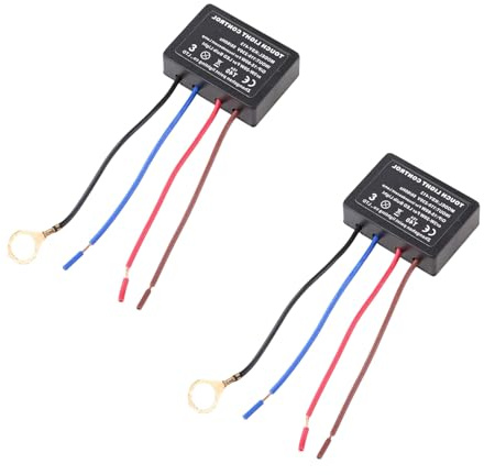 2 Pcs Led 3 Way for Touch Lamp ON/Off Switch Control Module for Touch Dimmer Switch Repair Kit with 3 Levels Dimming Function Easy to in Lamp Switch Adapter On Off Replacement Wall Dimmer