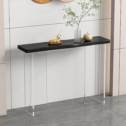 Console d'entrée en marbre avec miroir, meuble TV mural moderne, meuble TV flottant, console multimédia murale, meuble de divertissement en bois avec porte à rabat, éclairage LED, design à d