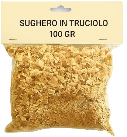 Gesar Sughero per Presepe Naturale 100gr – Sughero Corteccia e Granuli per Presepi, Materiale e Accessori per Presepe Artigianale, Muschio e Decorazioni Natalizie, Paesaggio Presepe Realistico