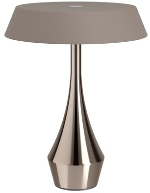 Eglo lampada da tavolo LED senza fili Turcio, ricaricabile | con batteria, touch dimmerabile, luce decorativa da esterno in metallo bronzato, IP44