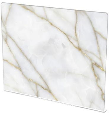 Gold Marble White Cutting Board 16.5x13.4 Counter Cutting Board with Lip