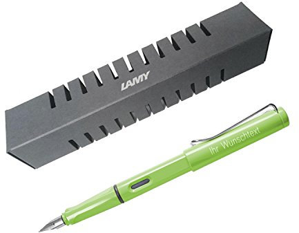 Lamy Füllhalter Safari Spezial Edition Modell 013, Feder B, Farbe grün (Green), inkl. Gravur