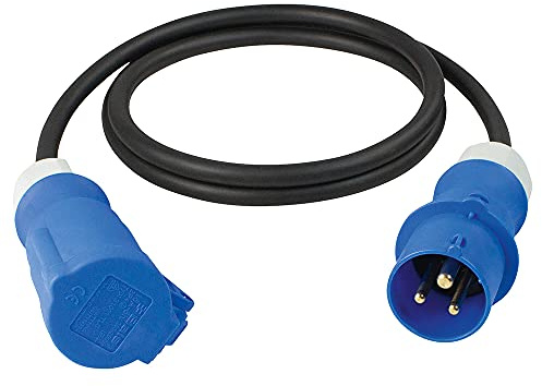 as - Schwabe CEE Cavo Prolunga Caravan 1,5 m - 230 V / 16 A / 3 Poli - Spina Con Attacco e Coperchio Incernierato - Accessori per Camper - IP44 - Made in Germany, 61489