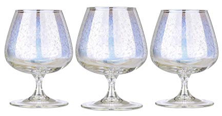 Yellow Spring Rainbow 13.5-Ounce Brandy Snifter Glasses, Drinking Set for Brandy, Bourbon, Whiskey, Snifter Drinkware Set, Elegant Gift for Weddings, Anniversaries, Birthdays, Set of 3