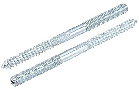 sourcing map 10stk. Stockschrauben Doppelkopf Dübelschraube 140mm Länge M10x50mm