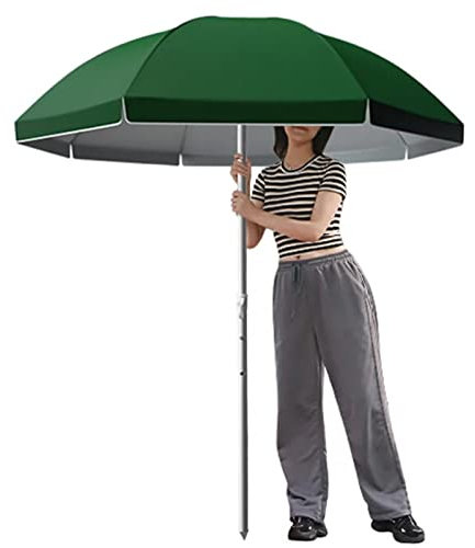 XIAOYUE Parasol Rond de 2.2m, Parasol De Jardin Extérieur, Parasol de marché, 8 Baleines en Acier, pour Tterrasse, Jardin, Piscine et Plage, Vert (Size : 2.2m/7.2ft)