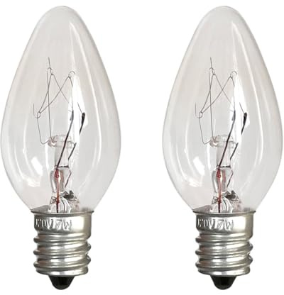 ShuoHui C7 Glühbirne E12 7W, AC 230V, 40LM Dimmbar, Warmweiß 2700K, Ersatzbirne Für Himalaya-Salzlampe, Salzkristalllampe, Salzsteinlampe, Orientierungslicht, Nähmaschine, Nachtlicht (5)