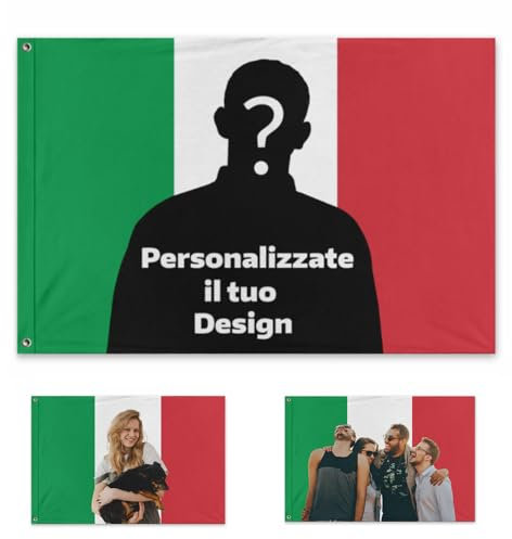 Bandiera Italiana Personalizzate Personalizzato le tue foto - Stile Classico,Stile Retrò - Design interessante per decorare Musical, Negozi, Club, Camere da letto, Feste