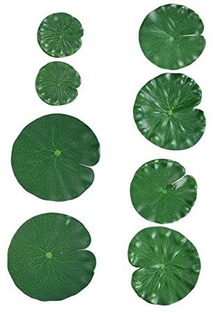 STOBAZA 8stücke Künstliche Teichdekoration Lilien Pads Simulierte Lotusblatt Optik Gartenbedarf Verschleißfeste Seerosenblätter Für Teichpflanzen Und Springbrunnen