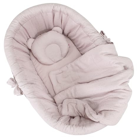 WIKLINOPOL IRENEUSZ ZYGMUNT WICKER WOOD BABY 2000 EU Bettwäsche-Set Gold 4-TLG. für Babys- & Kinder, Musselin Bettwäsche für Kinderbetten, Bettbezug mit Bettlacken, viele Farben (Gold fliederfarben)