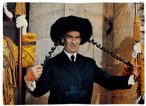 Linne Set - Rabbi Jacob Papillote Louis De Funes Comedie - stort format 40 x 28,5 cm
