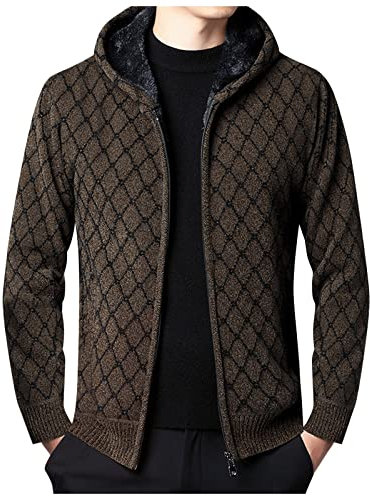 Winterjacke Herren Freizeit Strickjacke Herren Fleecejacke Herren Warm Cardigan Herren Kapuzenjacke Herren Outdoor Jacken FüR Herren Softshelljacke FüR Herren üBergangsjacke Herren, M-3XL